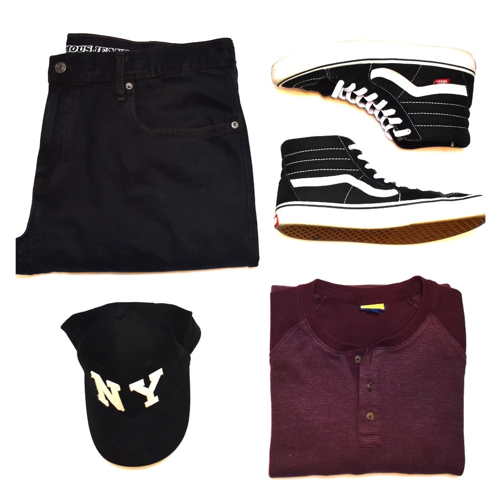 Burgundy thermal tee